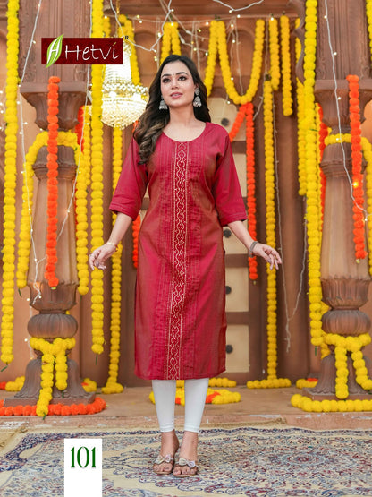 Sonu Hetvi Gadwal Straight Cut Kurtis Exporter