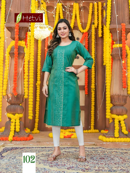Sonu Hetvi Gadwal Straight Cut Kurtis Exporter