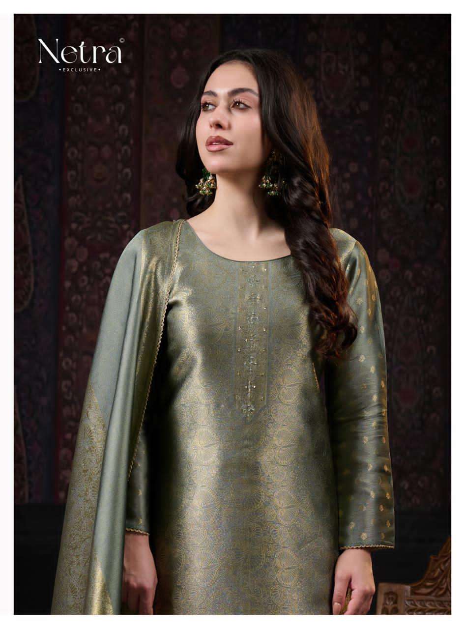 Soorat Netra Bemberg Silk Pant Style Suits Wholesale