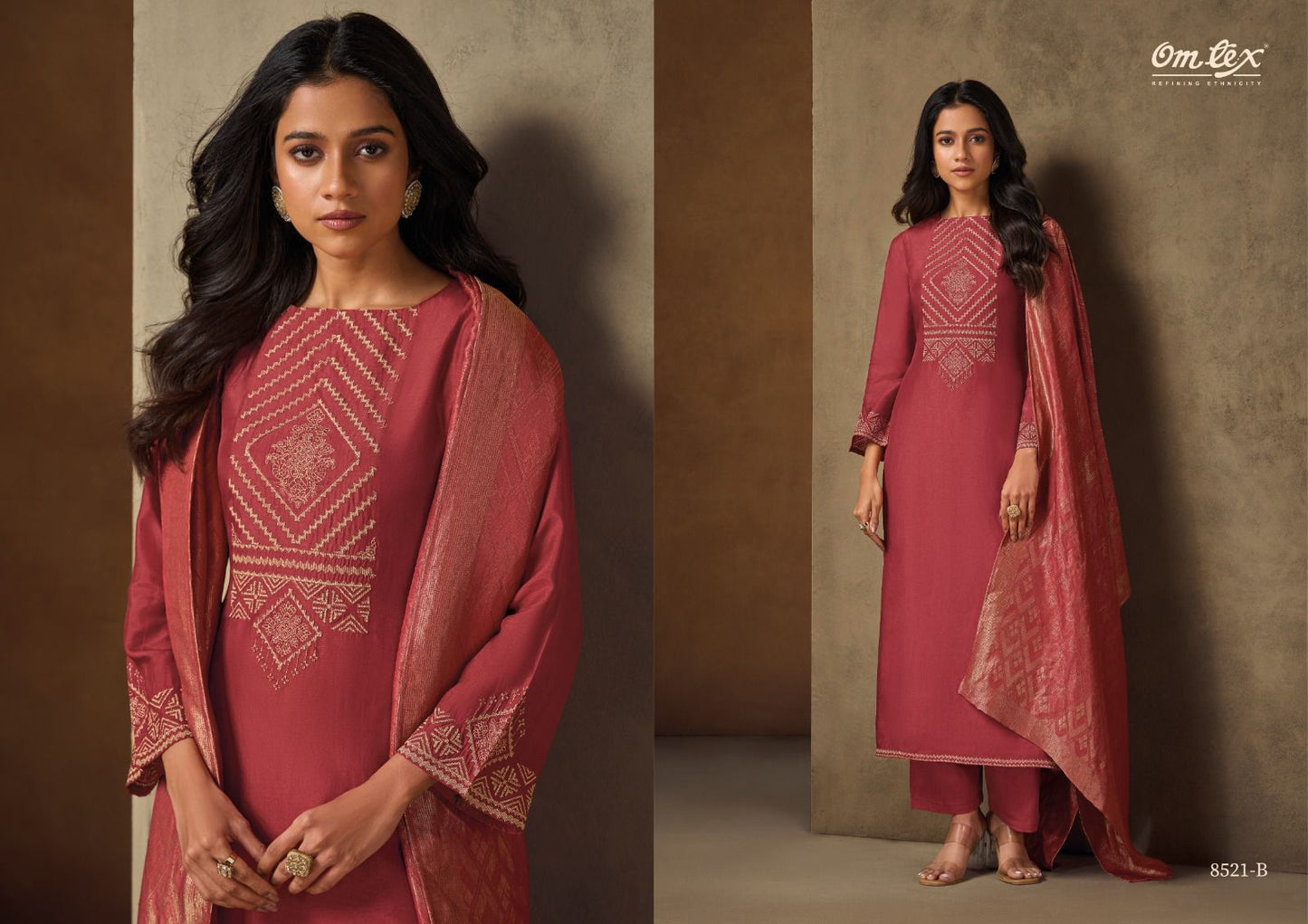 Soorat Omtex Silk Pant Style Suits Supplier