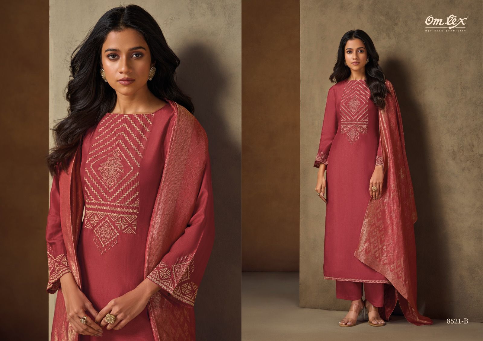 Soorat Omtex Silk Pant Style Suits Supplier