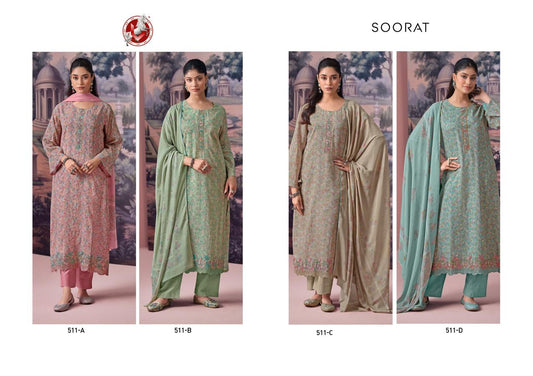Soorat Vivek Pant Style Suits Wholesale Price