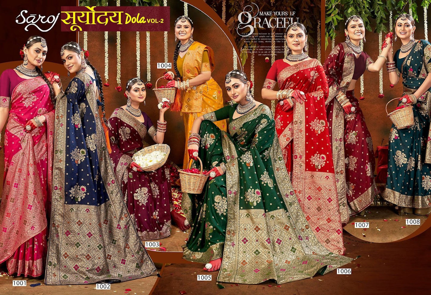 Sooryoday Dola Vol 2 Saroj Soft Dola Sarees Exporter India