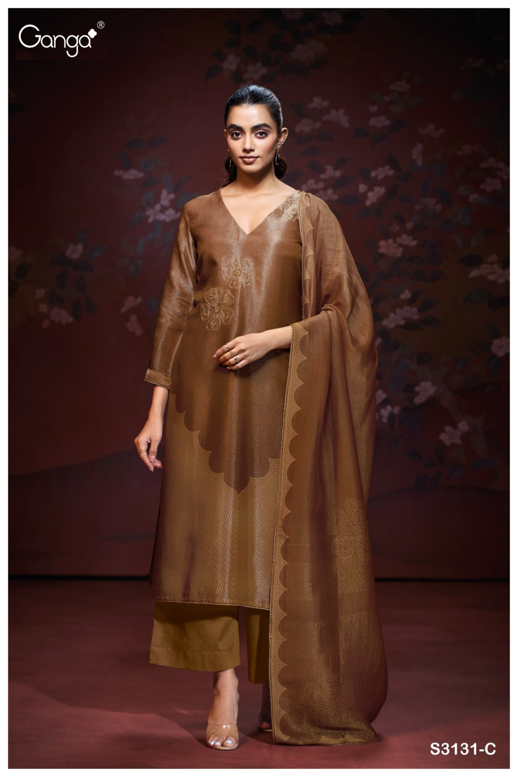 Sophia 3131 Ganga Premium Bemberg Plazzo Style Suits Wholesale Rate