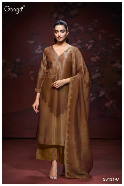 Sophia 3131 Ganga Premium Bemberg Plazzo Style Suits Wholesale Rate