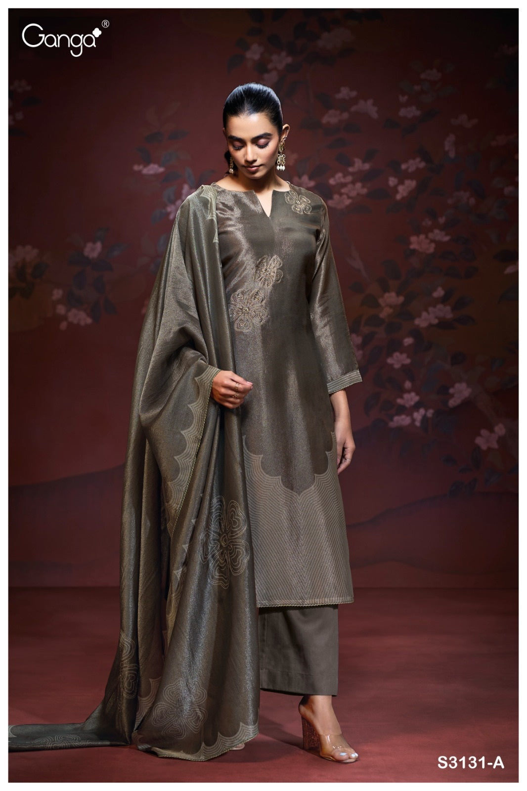 Sophia 3131 Ganga Premium Bemberg Plazzo Style Suits Wholesale Rate