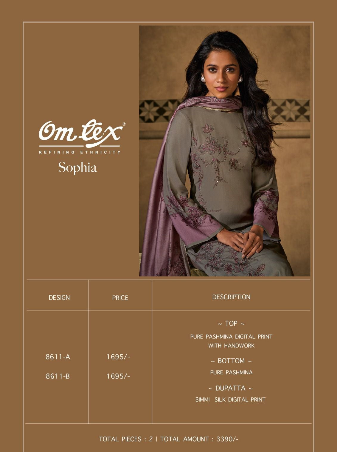 Sophia Omtex Pashmina Suits Manufacturer India