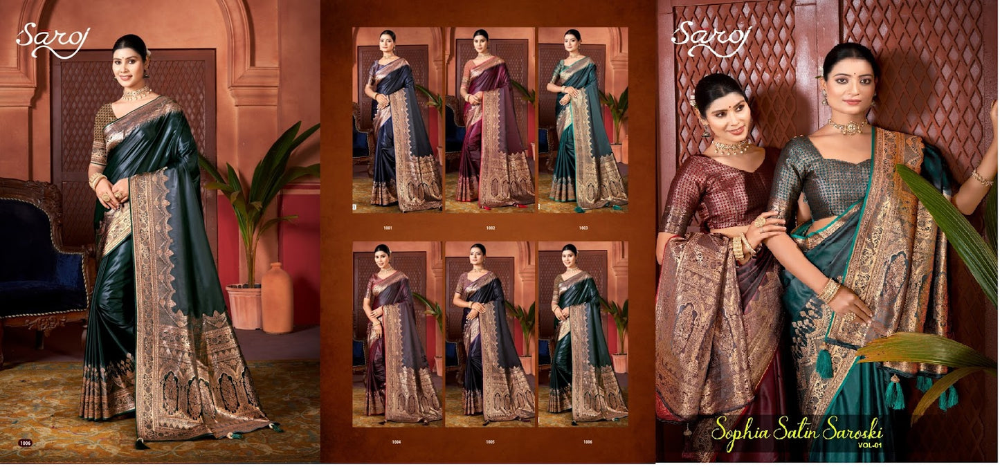 Sophia Satin Saroski Saroj Sarees Wholesale Price