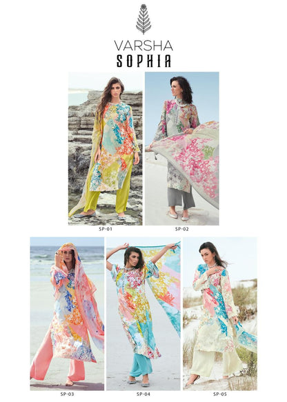 Sophia Varsha Fashions Viscose Cotton Plazzo Style Suits