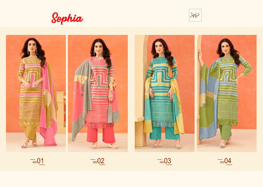 Sophia Vp Lawn Cotton Plazzo Style Suits