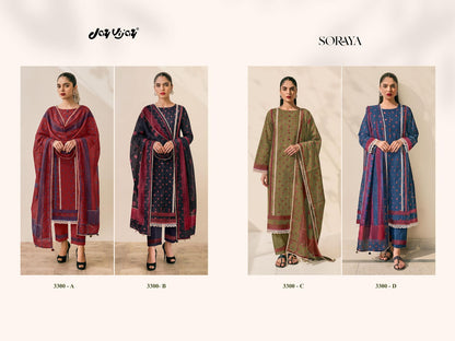 Soraya 3300 Jay Vijay Cotton Pant Style Suits Wholesale Price
