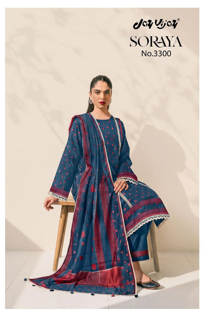 Soraya 3300 Jay Vijay Cotton Pant Style Suits Wholesale Price