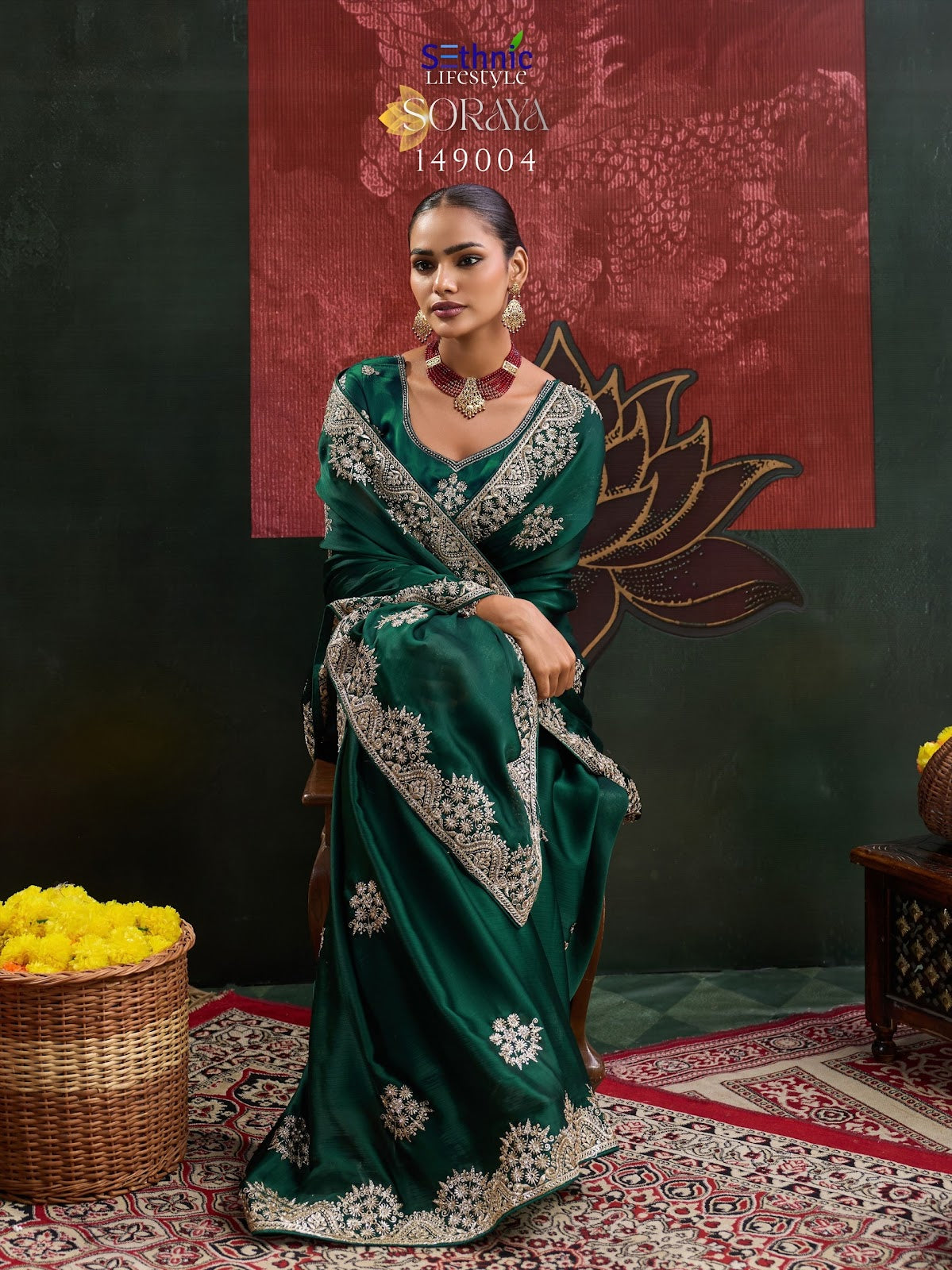 Soraya Sethnic Satin Sarees Wholesale Price