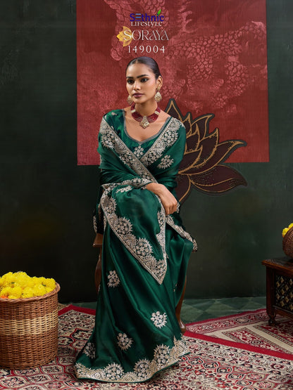 Soraya Sethnic Satin Sarees Wholesale Price