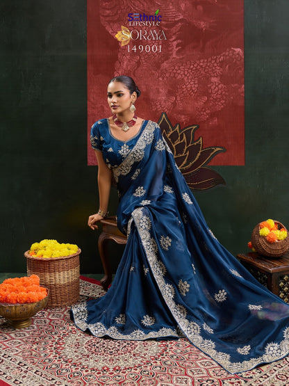 Soraya Sethnic Satin Sarees Wholesale Price