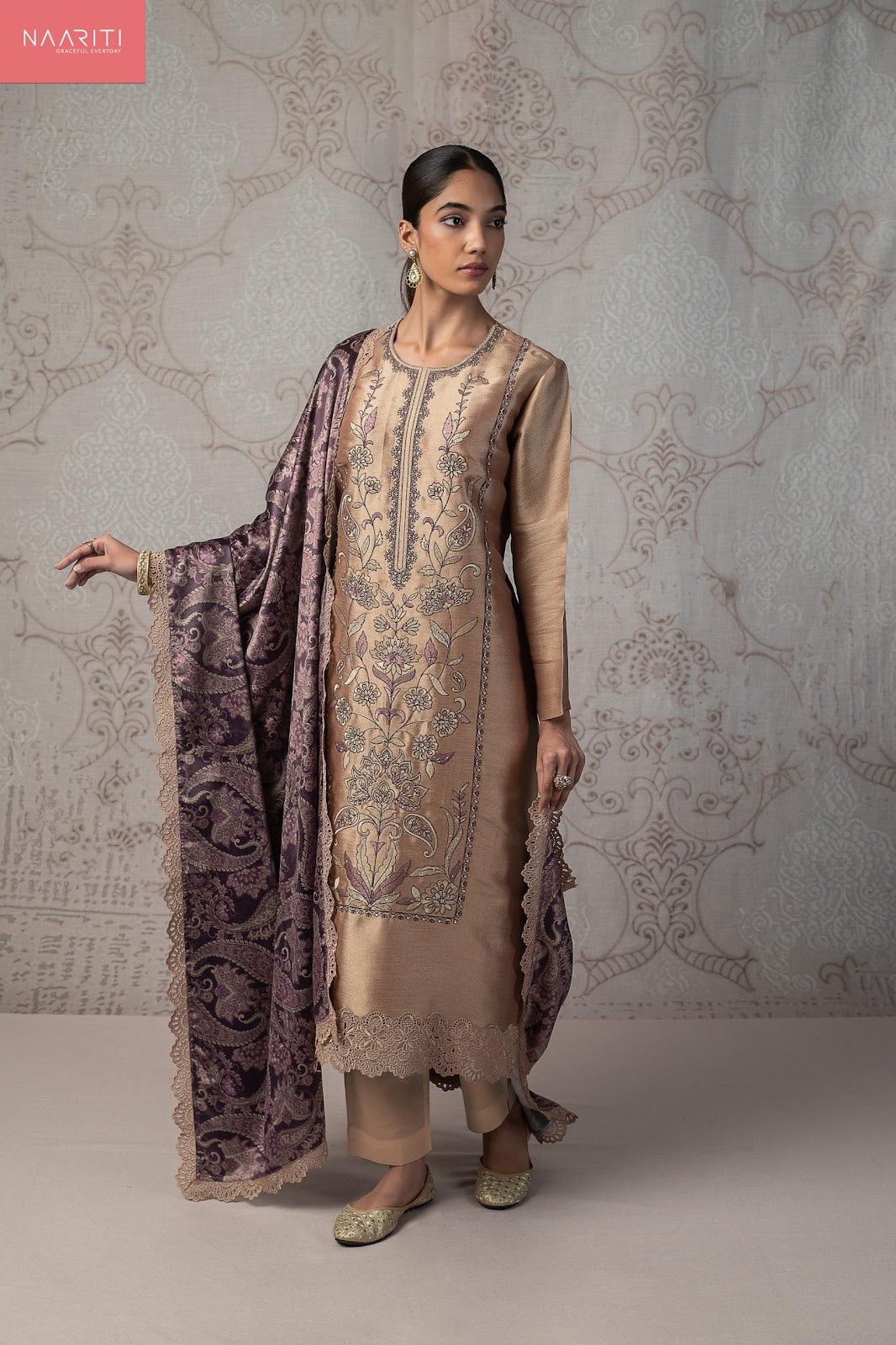 Sorish Naariti Pure Silk Pant Style Suits Supplier Ahmedabad
