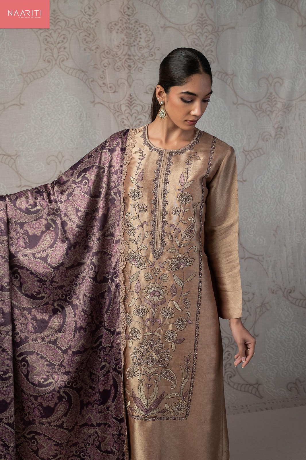 Sorish Naariti Pure Silk Pant Style Suits Supplier Ahmedabad
