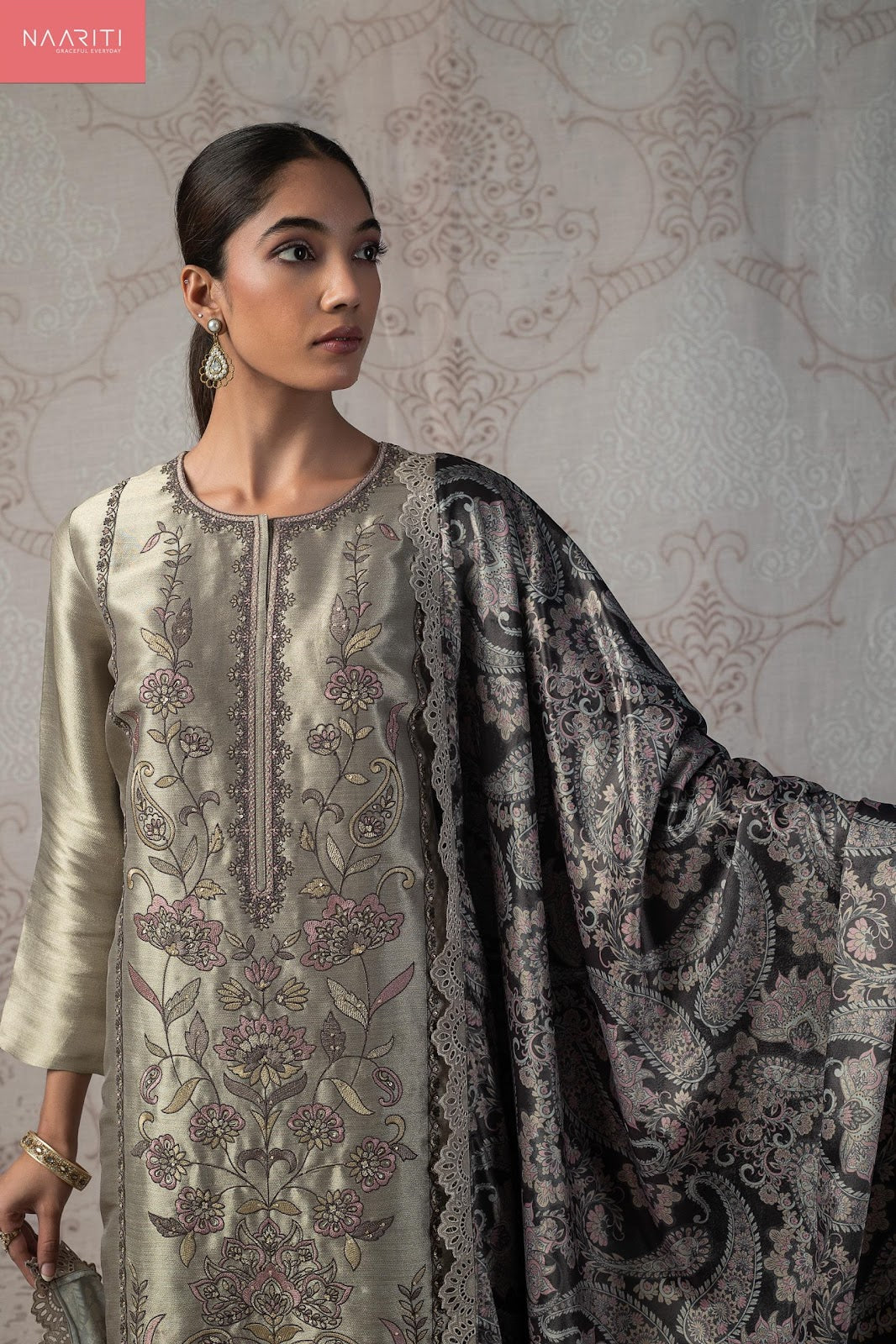 Sorish Naariti Pure Silk Pant Style Suits Supplier Ahmedabad