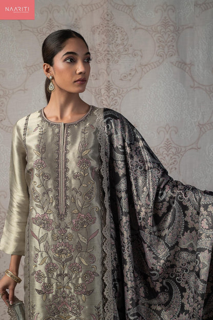 Sorish Naariti Pure Silk Pant Style Suits Supplier Ahmedabad