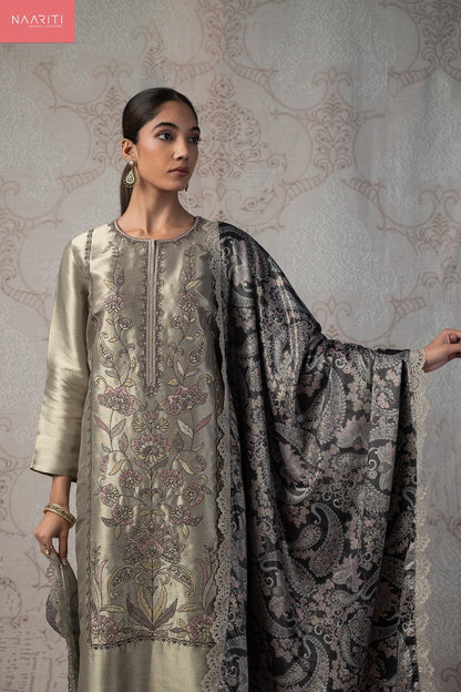 Sorish Naariti Pure Silk Pant Style Suits Supplier Ahmedabad