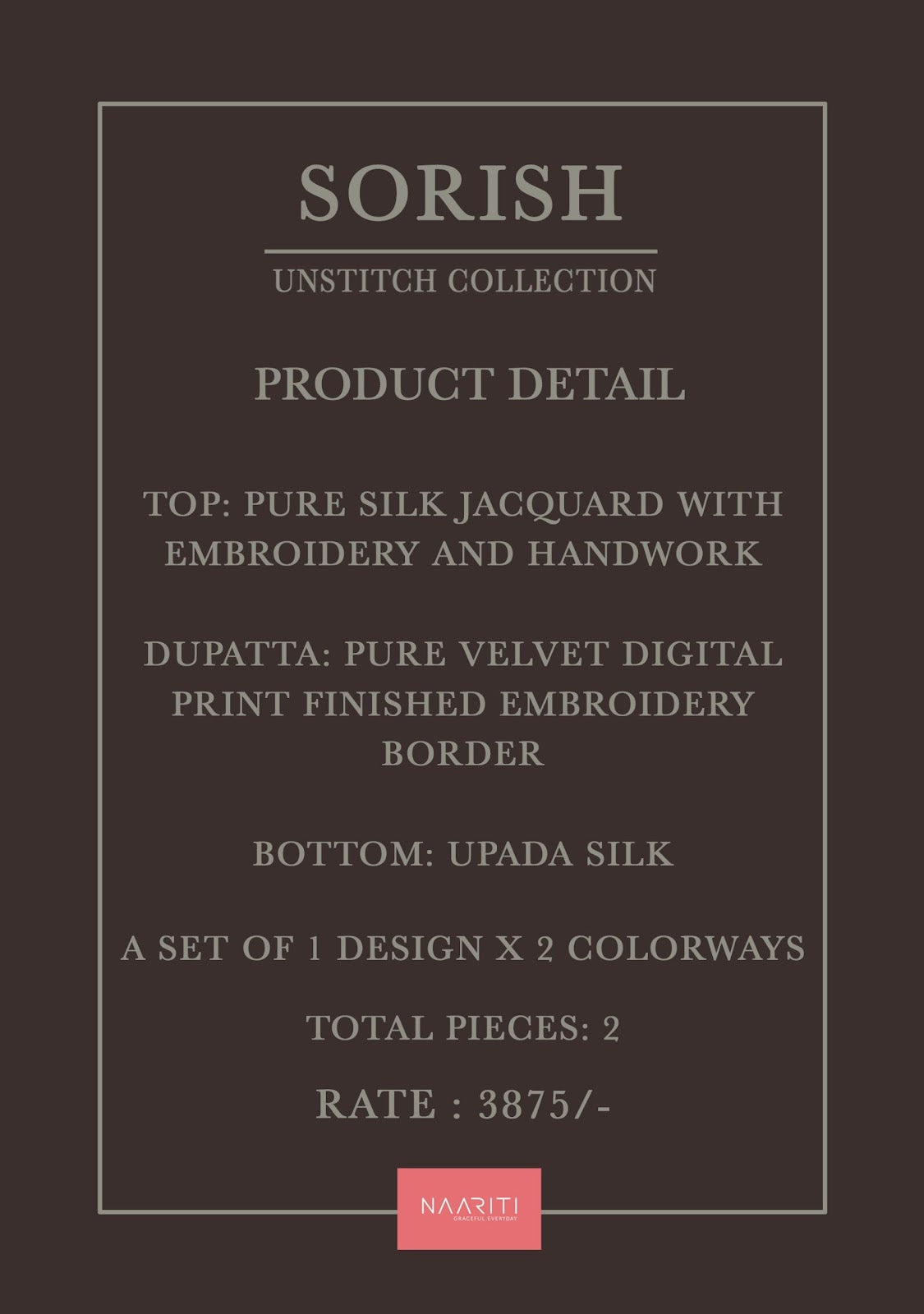 Sorish Naariti Pure Silk Pant Style Suits Supplier Ahmedabad