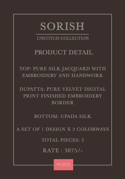 Sorish Naariti Pure Silk Pant Style Suits Supplier Ahmedabad