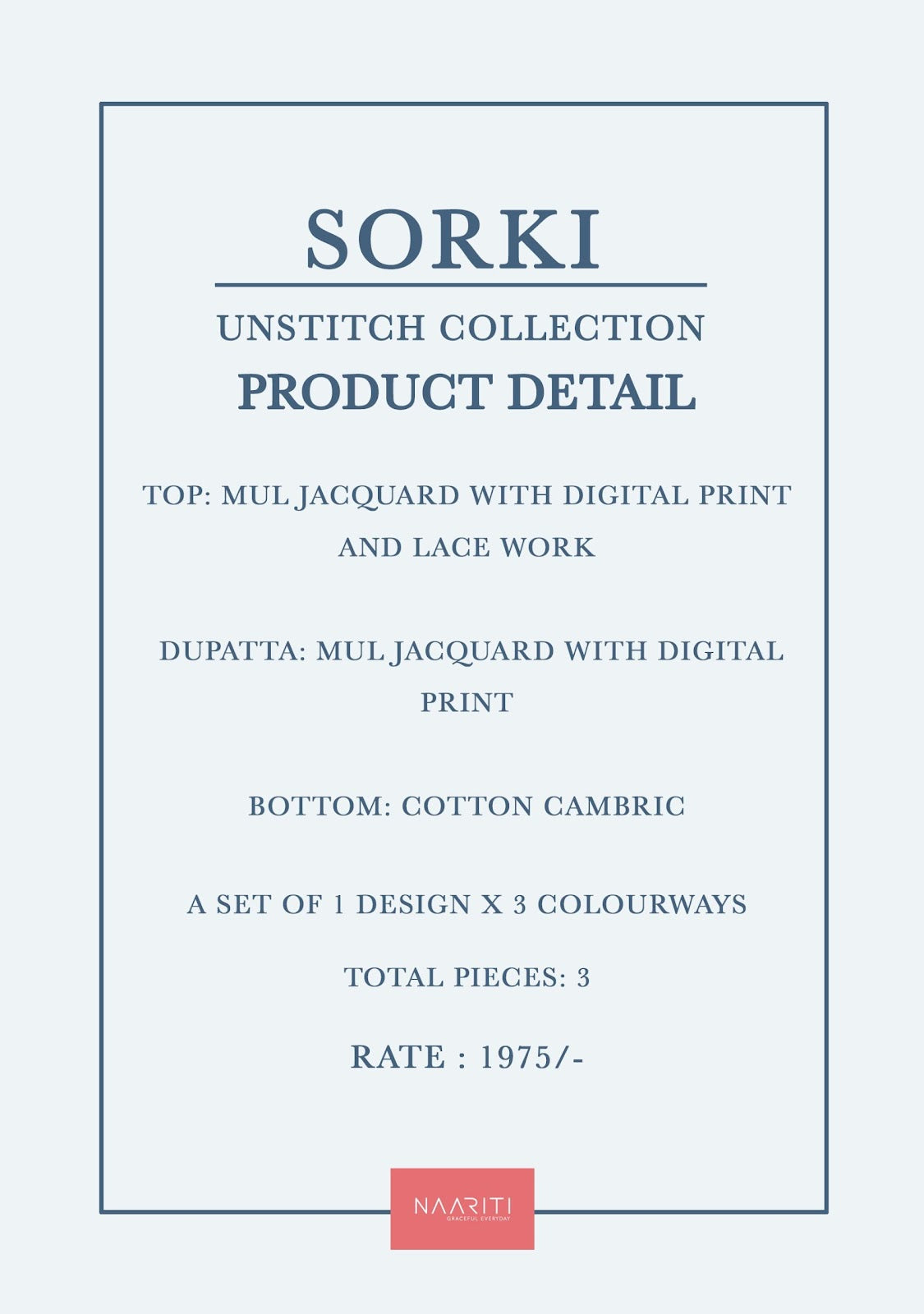 Sorki Naariti Mul Pant Style Suits Exporter Gujarat
