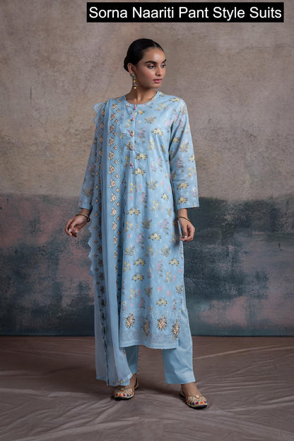 Sorna Naariti Cotton Pant Style Suits Wholesale Rate