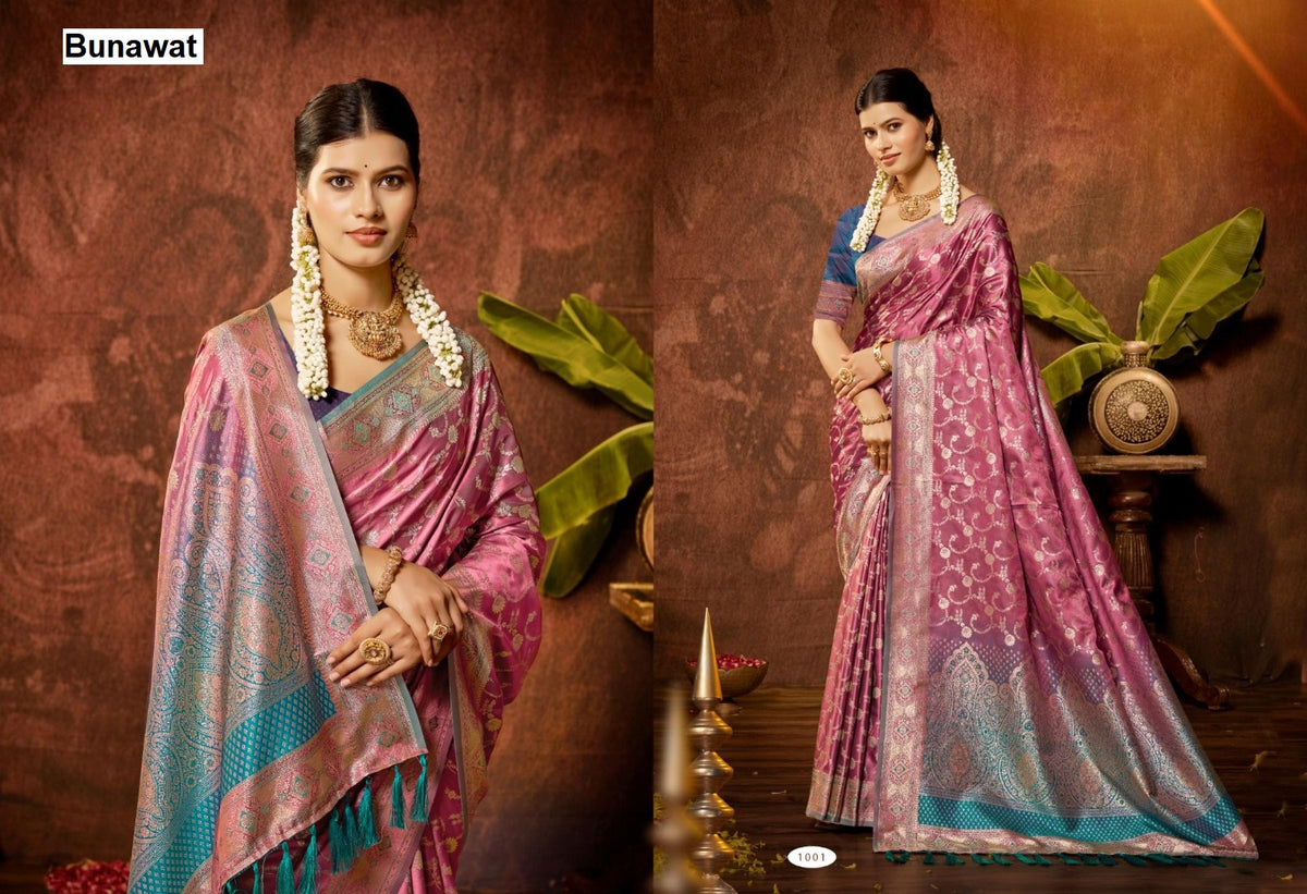 Soumya Vol 2 Bunawat Satin Silk Sarees Supplier