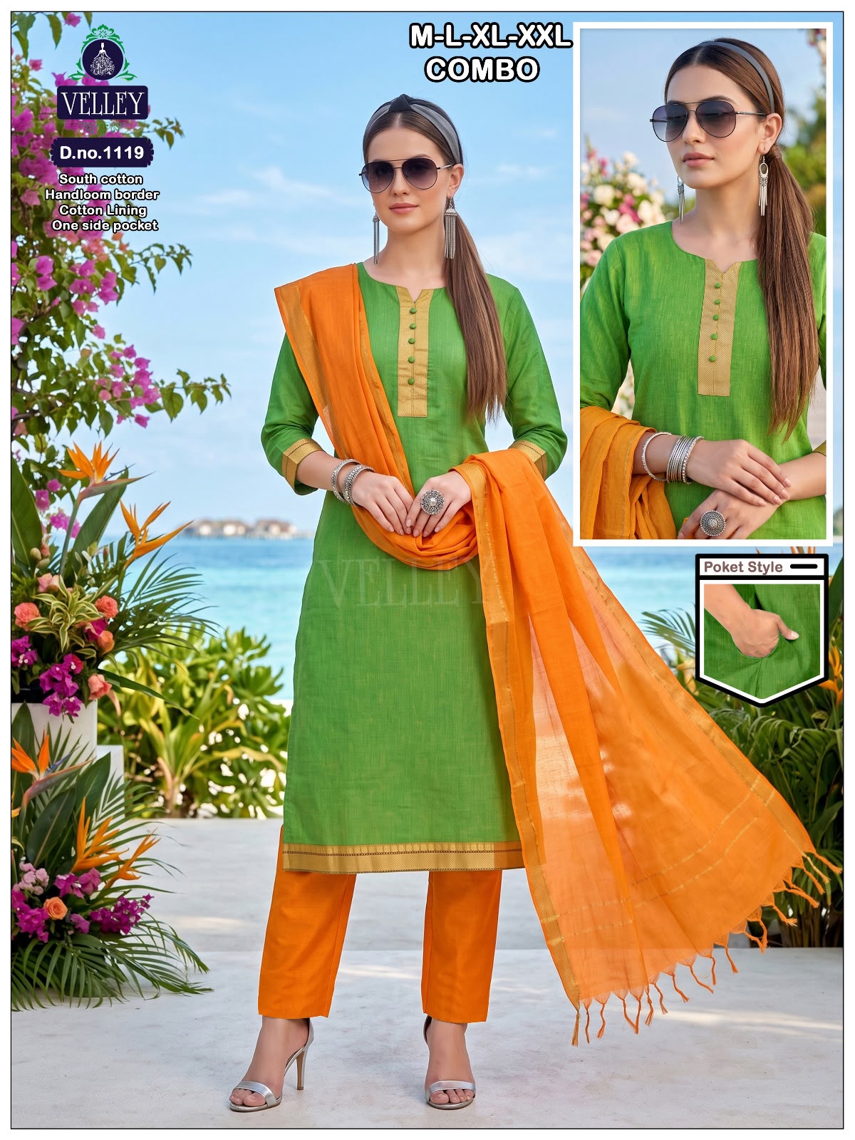 South Cotton 141026 Velley Readymade Pant Style Suits Manufacturer India