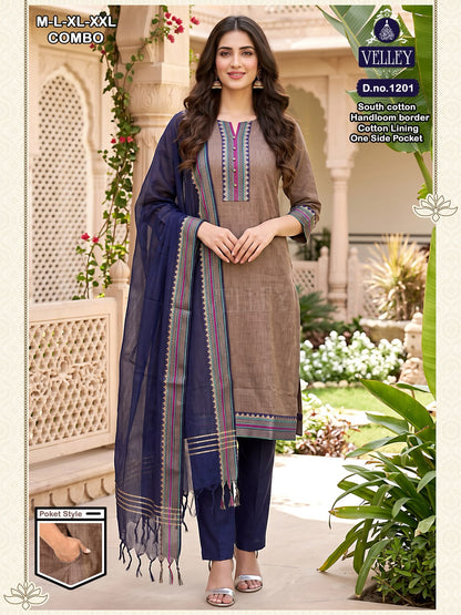 South Cotton 141026 Velley Readymade Pant Style Suits Manufacturer India