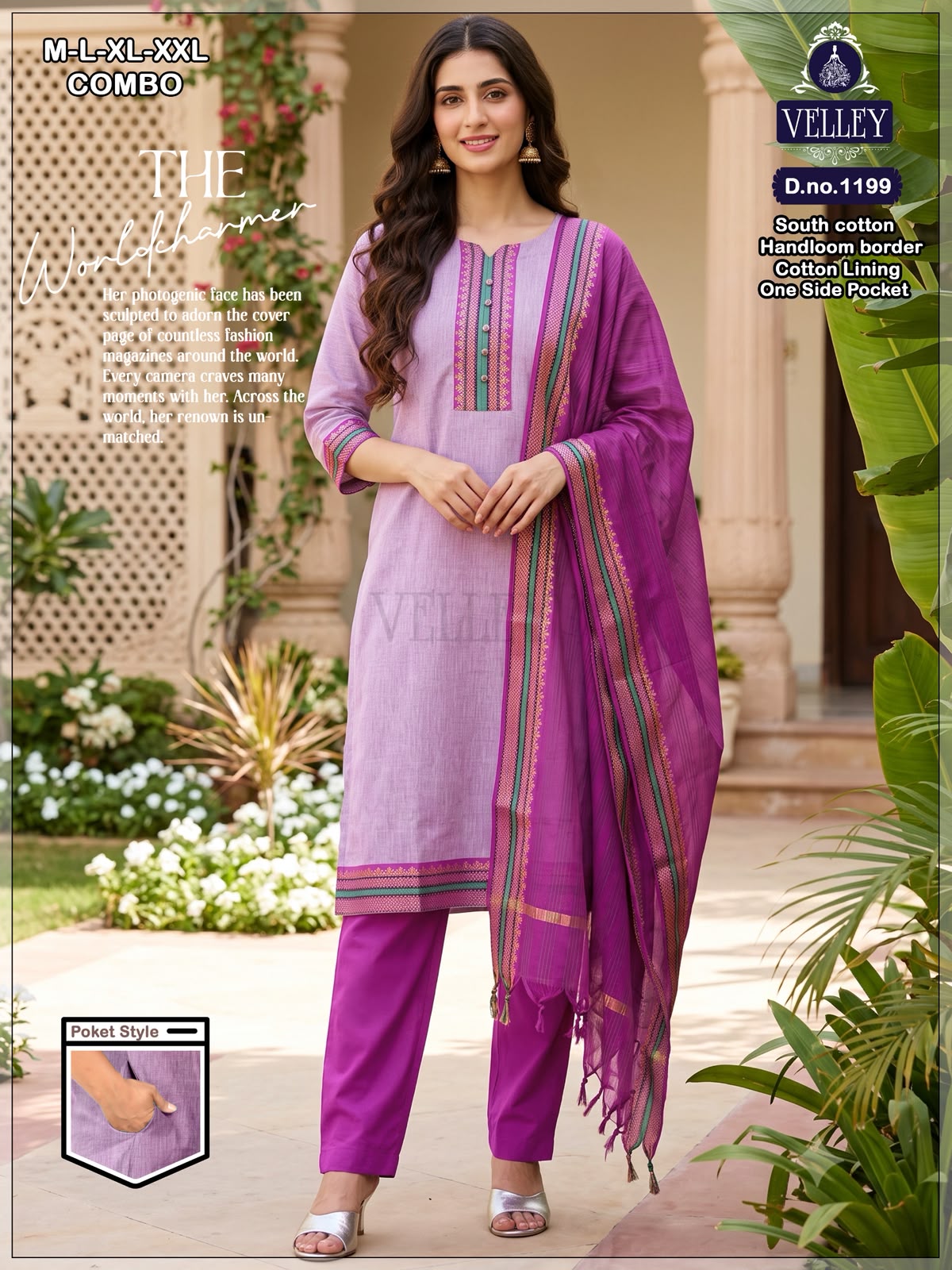 South Cotton 141026 Velley Readymade Pant Style Suits Manufacturer India
