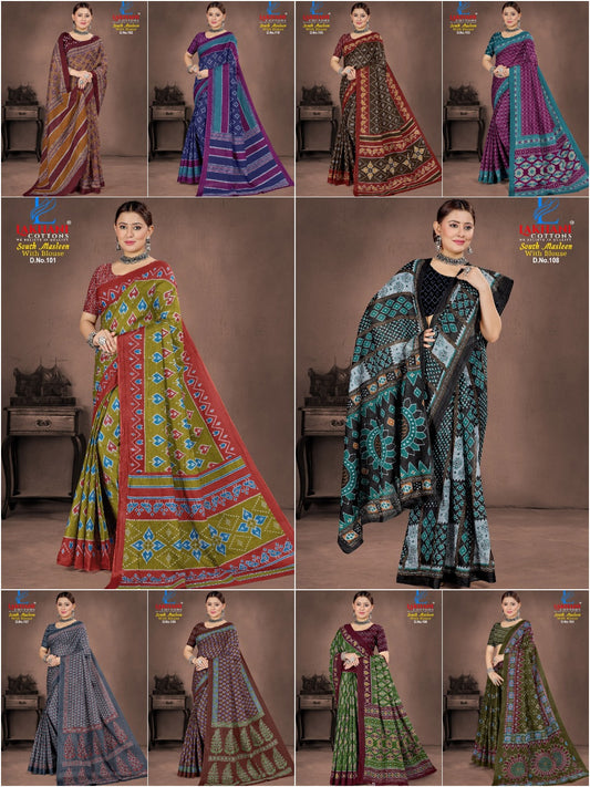 South Masleen Lakhani Cotton Sarees Supplier India