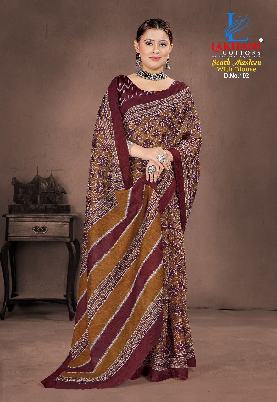 South Masleen Lakhani Cotton Sarees Supplier India
