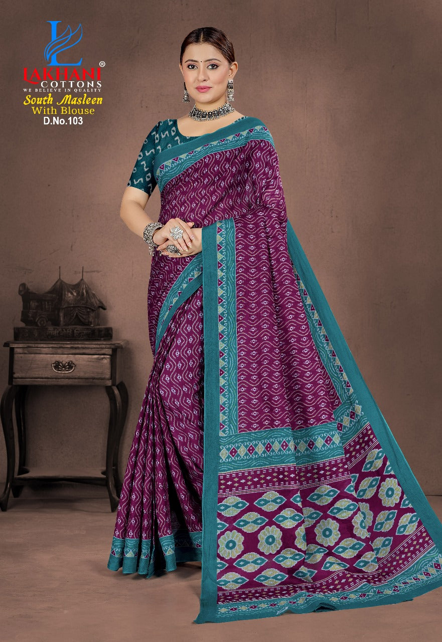 South Masleen Lakhani Cotton Sarees Supplier India