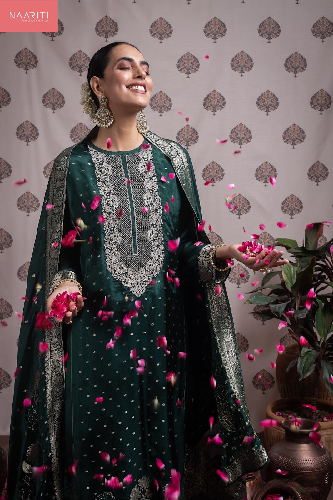 Sovree Naariti Silk Jacquard Pant Style Suits Wholesale Rate