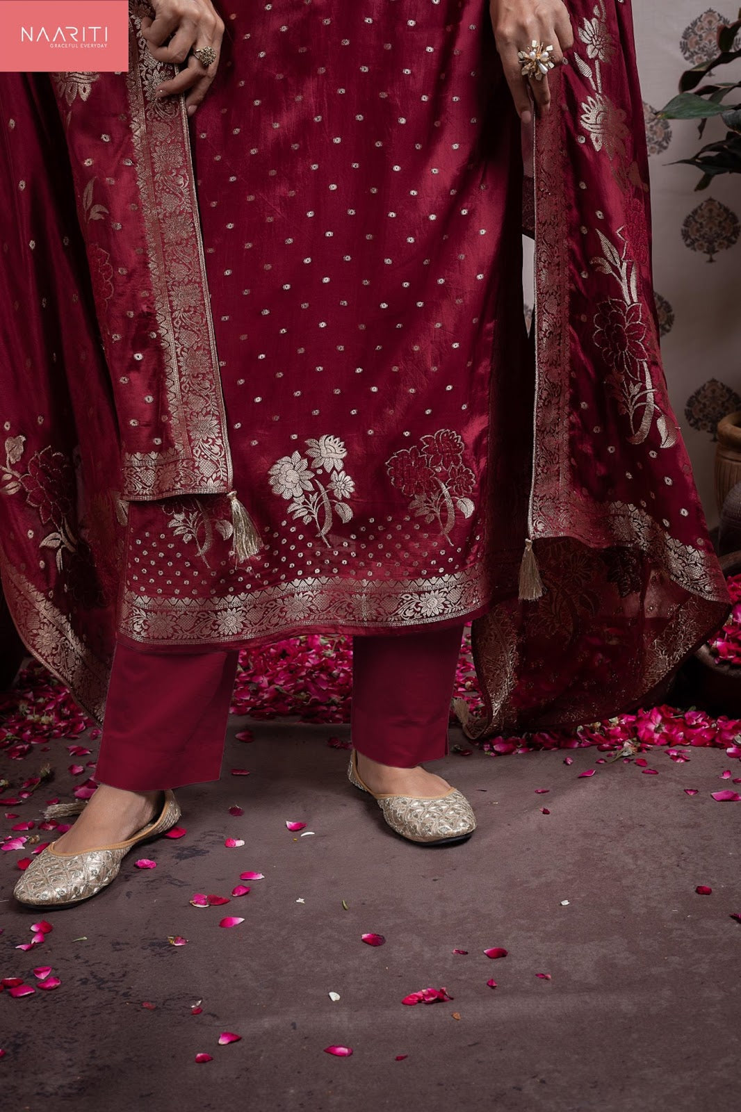 Sovree Naariti Silk Jacquard Pant Style Suits Wholesale Rate
