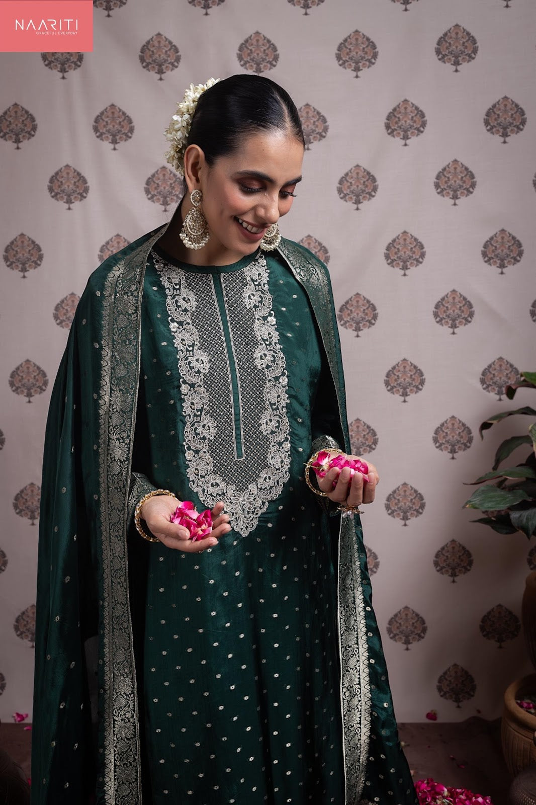 Sovree Naariti Silk Jacquard Pant Style Suits Wholesale Rate