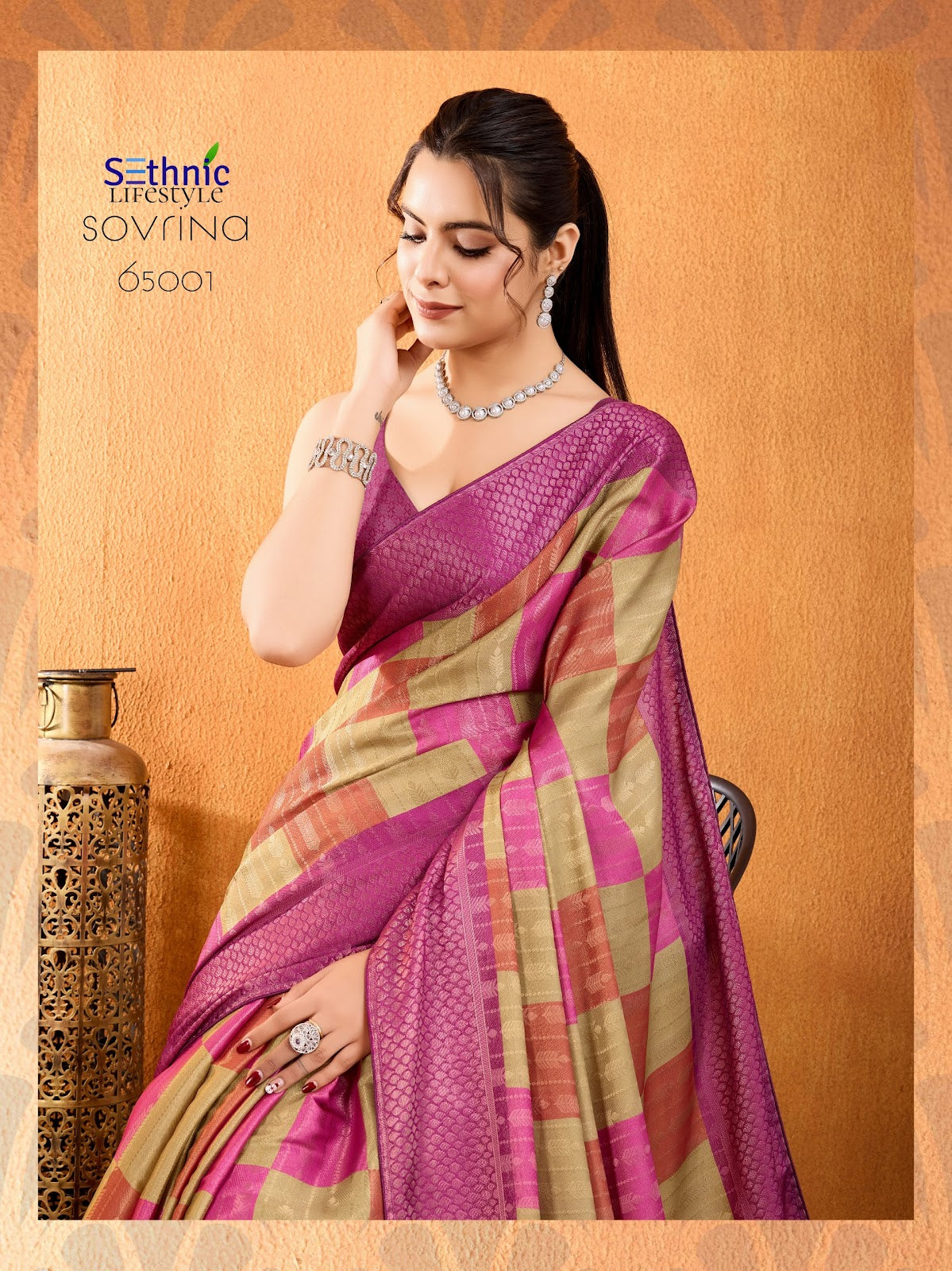 Sovrina 65001-65005 Sethnic Silk Sarees Wholesale Price