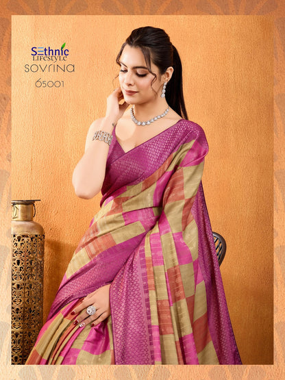 Sovrina 65001-65005 Sethnic Silk Sarees Wholesale Price