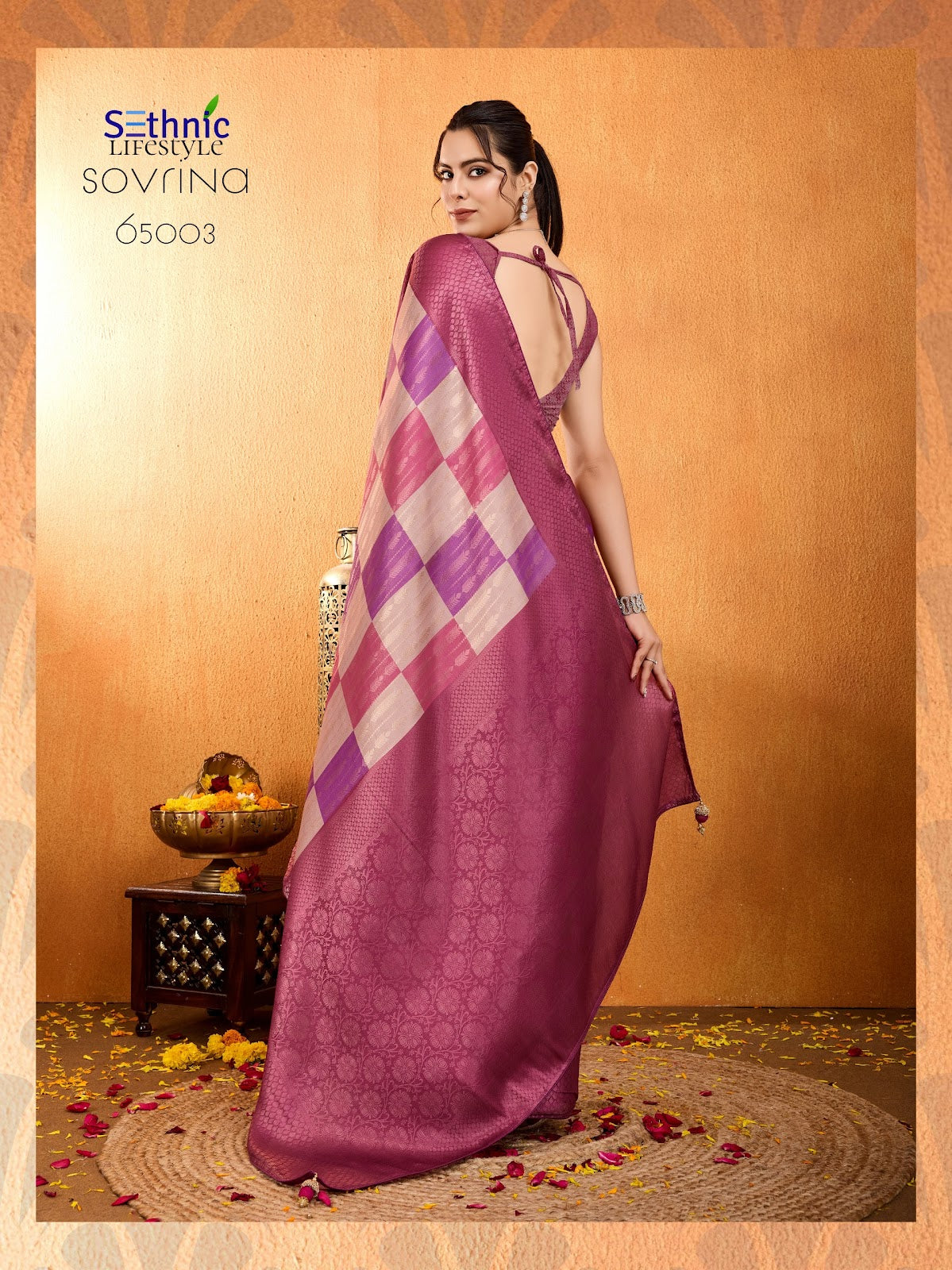 Sovrina 65001-65005 Sethnic Silk Sarees Wholesale Price