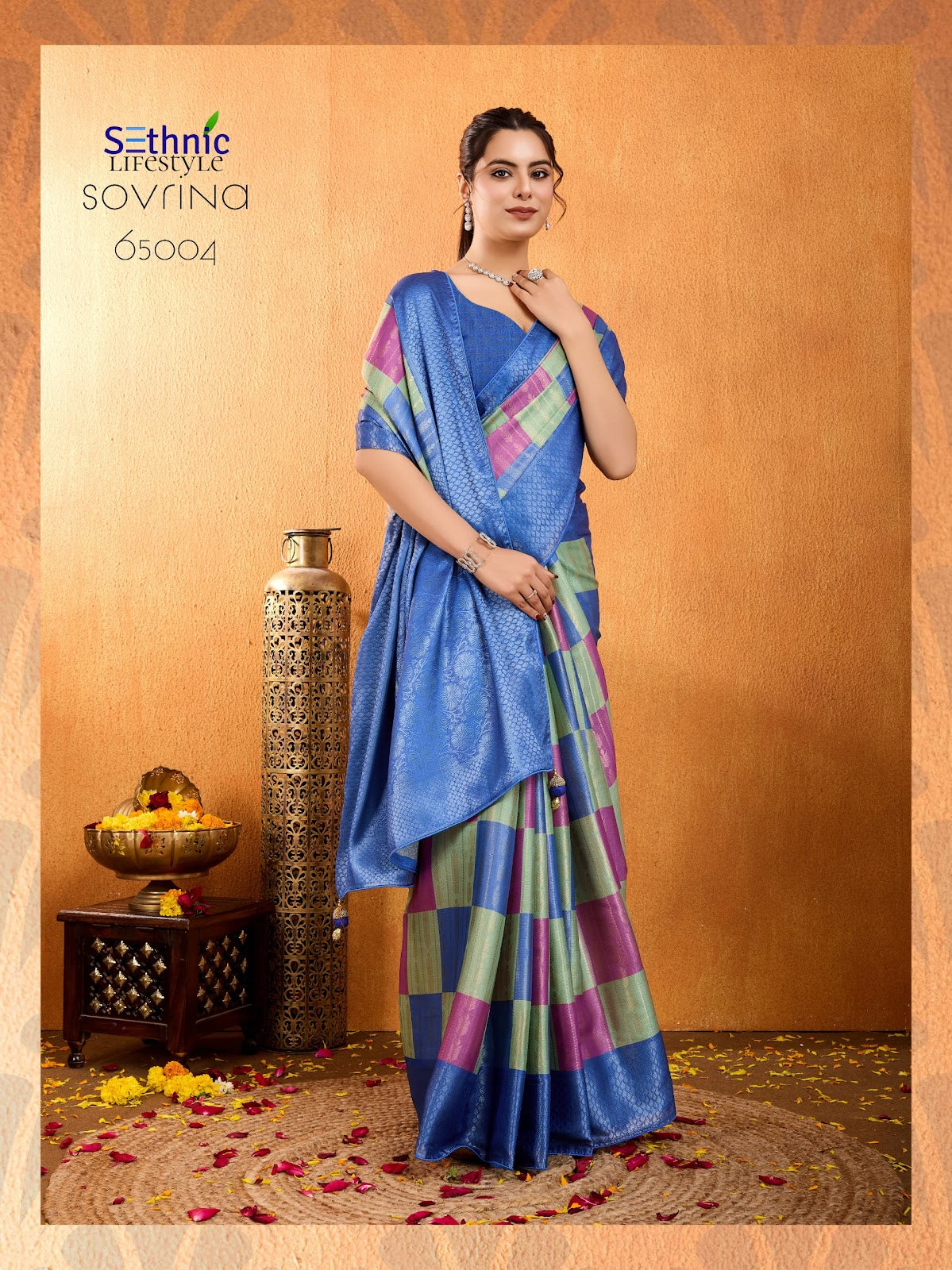 Sovrina 65001-65005 Sethnic Silk Sarees Wholesale Price