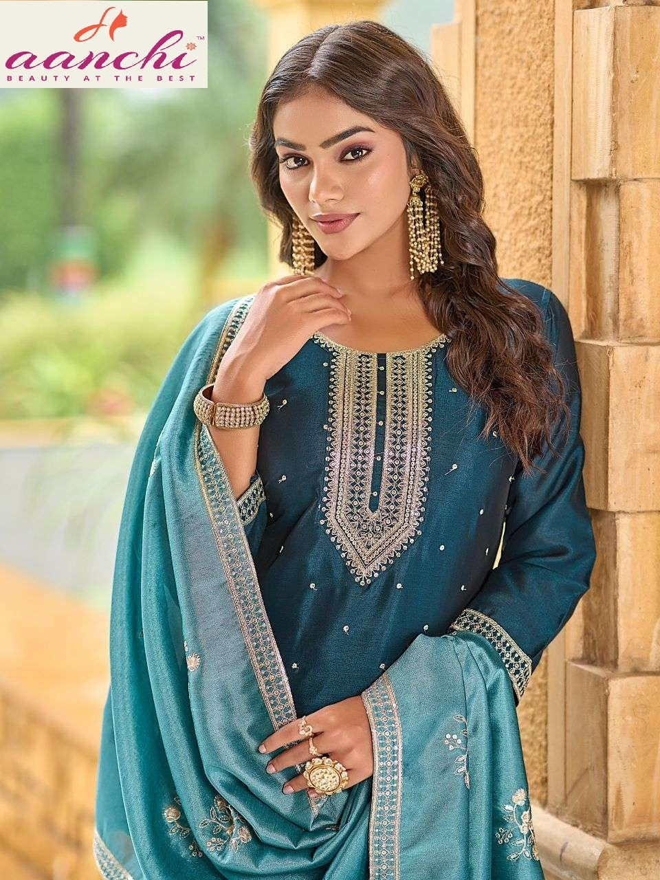 Soya Aanchi Crystal Silk Readymade Pant Style Suits Manufacturer India