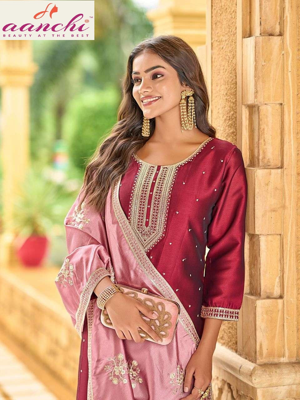 Soya Aanchi Crystal Silk Readymade Pant Style Suits Manufacturer India