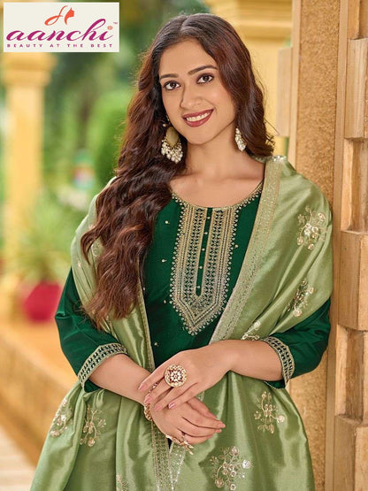 Soya Aanchi Crystal Silk Readymade Pant Style Suits Manufacturer India