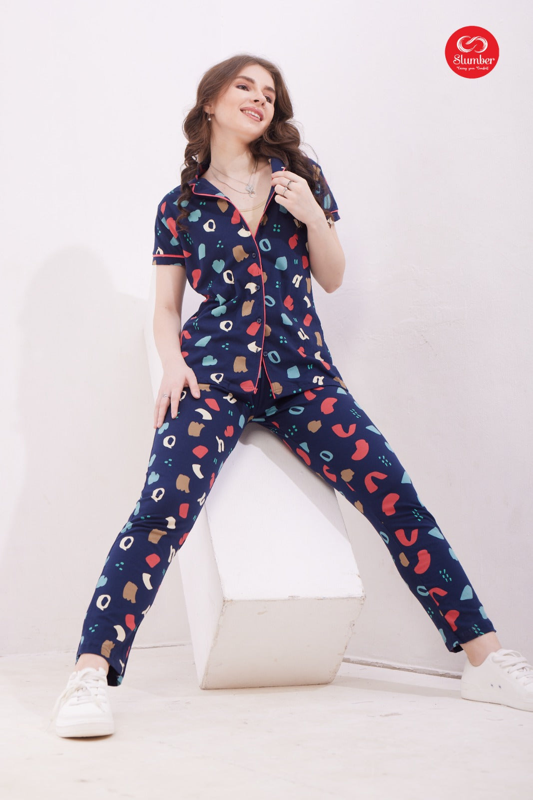 Sp001 Slumber Sinker Collar Night Suits Wholesale Price