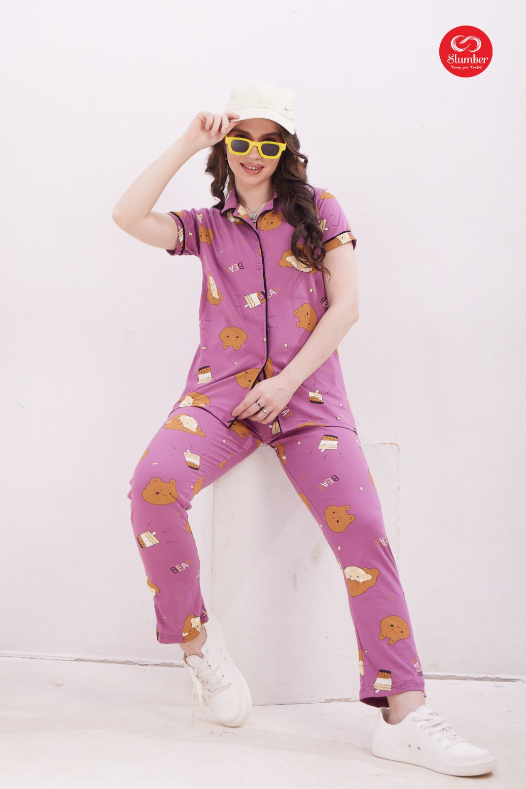 Sp001 Slumber Sinker Collar Night Suits Wholesale Price