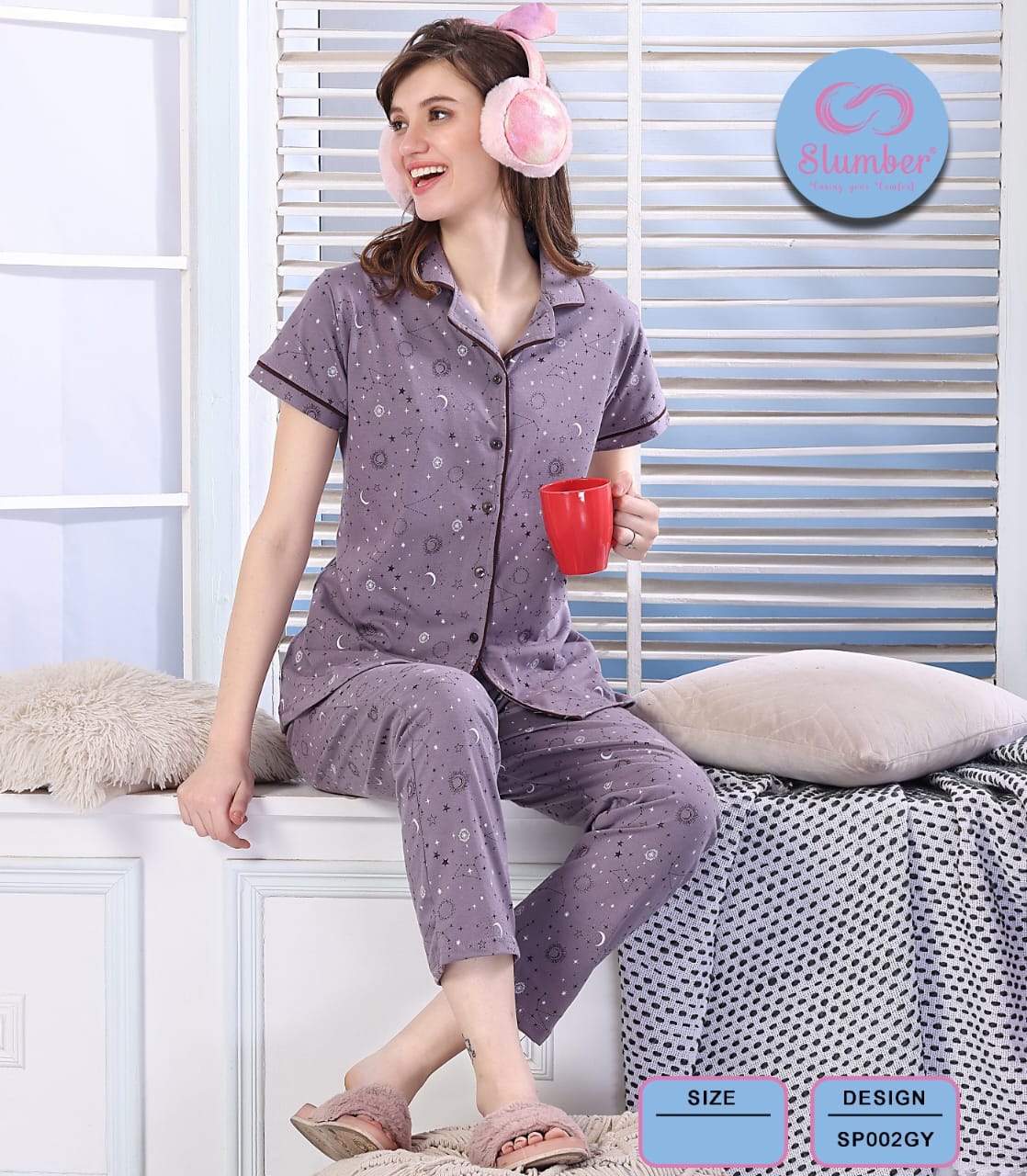 Sp001 Slumber Sinker Collar Night Suits Wholesale Price
