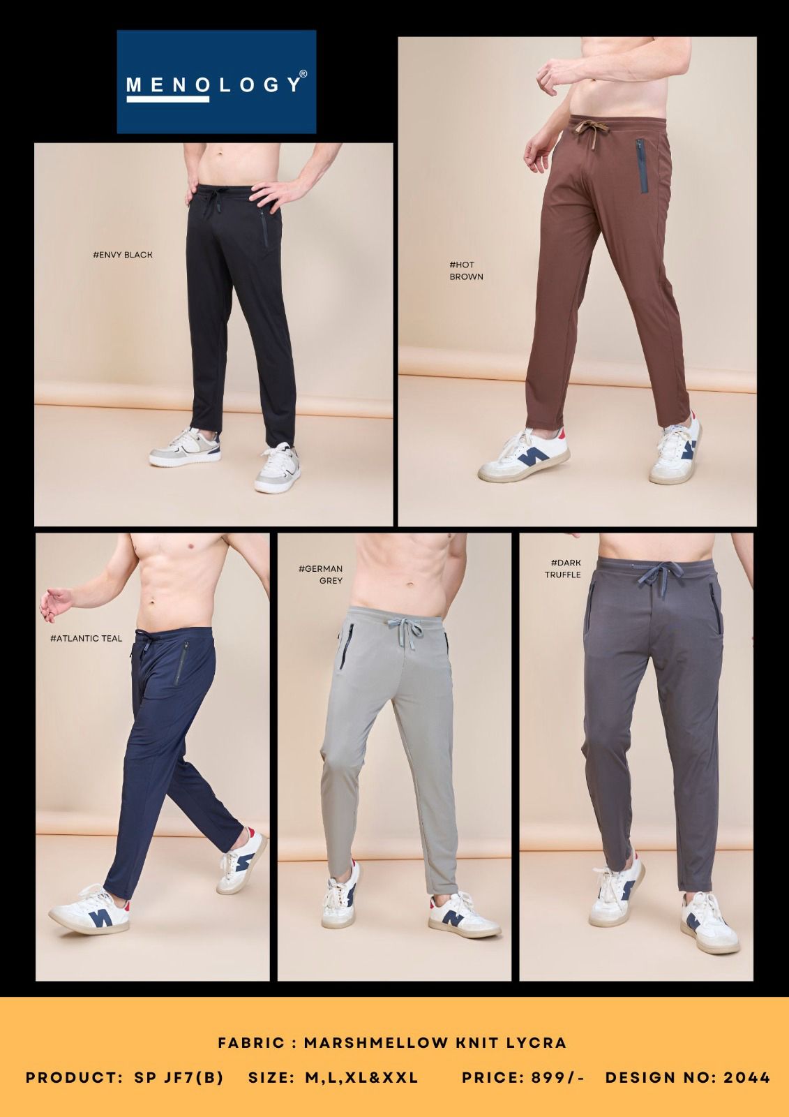 Sp J F7B Design 2044 Menology Knit Mens Track Pants Exporter