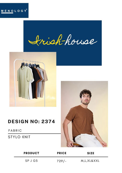 Sp J G3 D No 2374 Menology Knit Mens Tshirts Exporter India